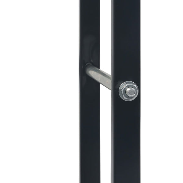 vidaXL Firewood Rack Black 80x25x100 cm Steel
