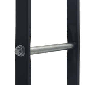 vidaXL Firewood Rack Black 100x25x100 cm Steel