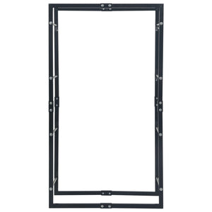 vidaXL Firewood Rack Black 80x25x150 cm Steel
