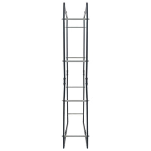 vidaXL Firewood Rack Black 80x25x150 cm Steel