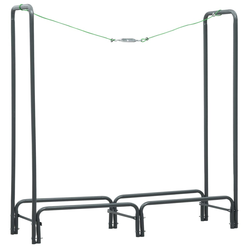 vidaXL Firewood Rack Anthracite 120×35×120 cm Steel