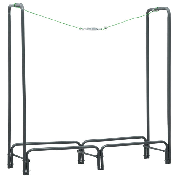 vidaXL Firewood Rack Anthracite 120×35×120 cm Steel