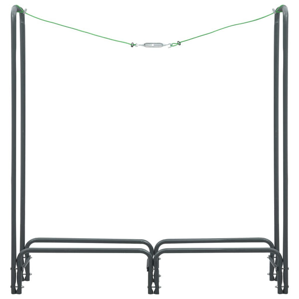 vidaXL Firewood Rack Anthracite 120×35×120 cm Steel
