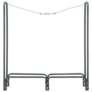 vidaXL Firewood Rack Anthracite 120×35×120 cm Steel