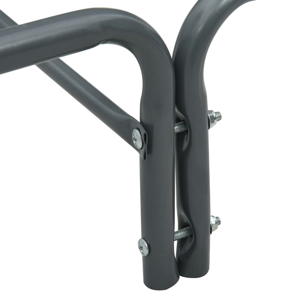 vidaXL Firewood Rack Anthracite 120×35×120 cm Steel