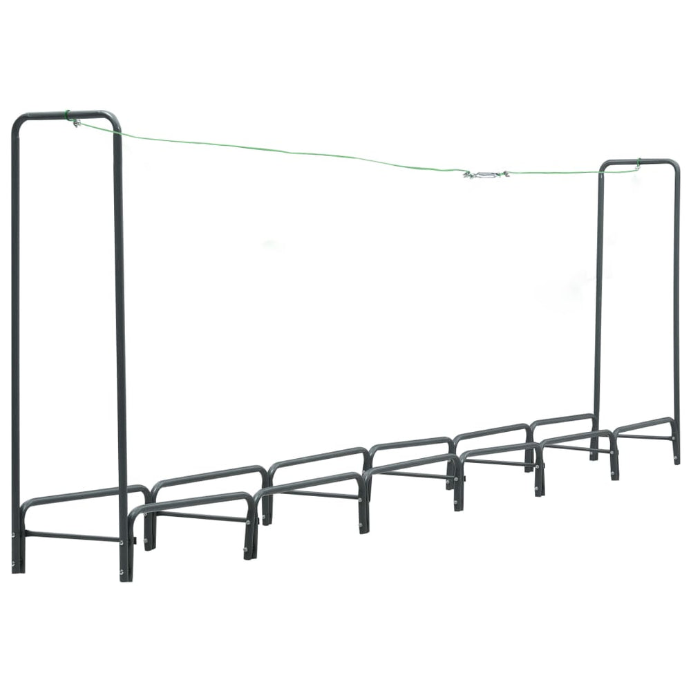 vidaXL Firewood Rack Anthracite 360x35x120 cm Steel
