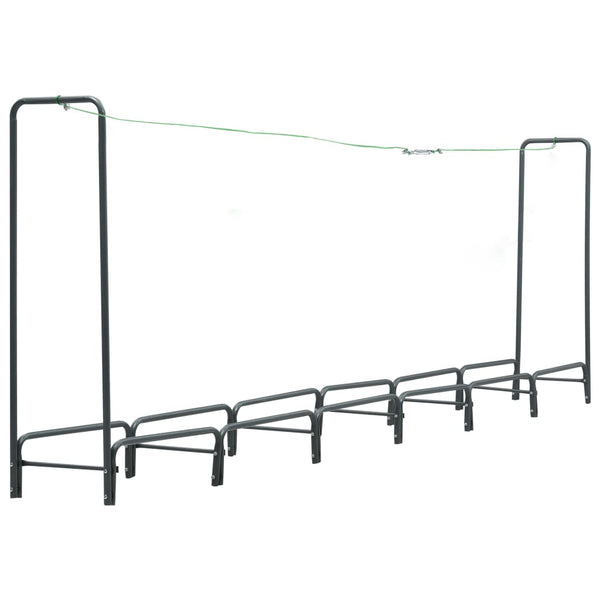 vidaXL Firewood Rack Anthracite 360x35x120 cm Steel
