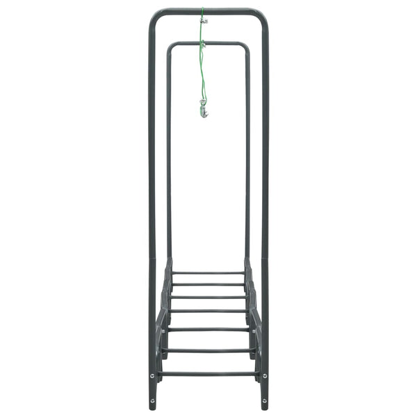 vidaXL Firewood Rack Anthracite 360x35x120 cm Steel