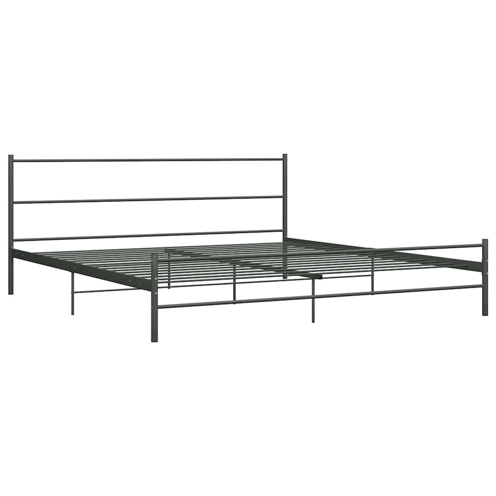 vidaXL Bed Frame Grey Metal 180×200 cm