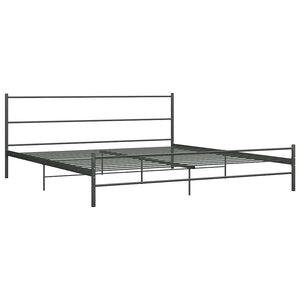 vidaXL Bed Frame Grey Metal 180×200 cm