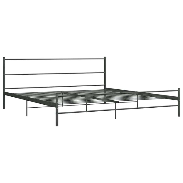 vidaXL Bed Frame Grey Metal 180×200 cm