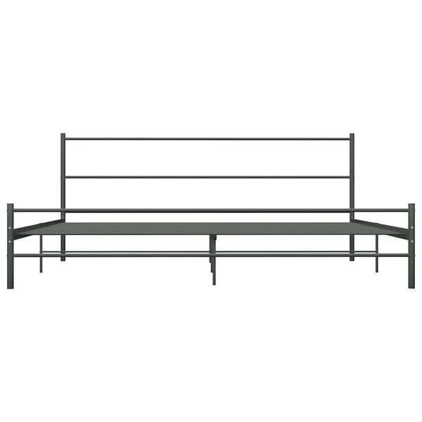 vidaXL Bed Frame Grey Metal 180×200 cm