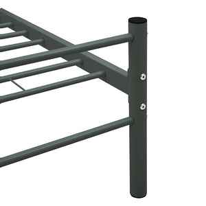 vidaXL Bed Frame Grey Metal 180×200 cm