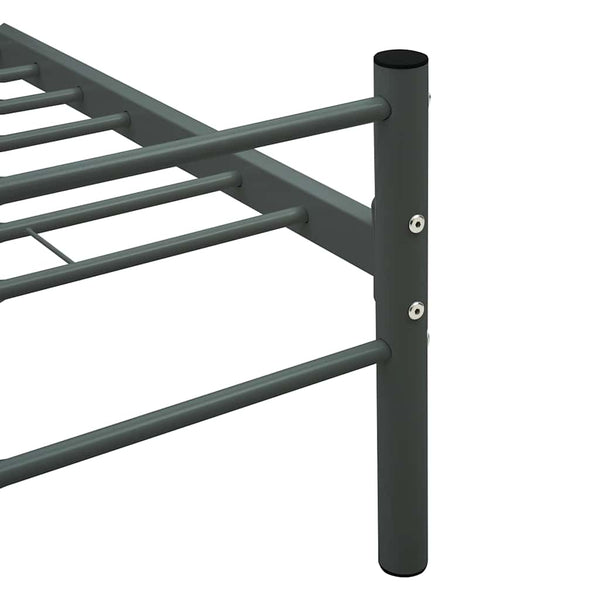vidaXL Bed Frame Grey Metal 180×200 cm