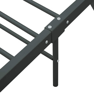 vidaXL Bed Frame Grey Metal 180×200 cm
