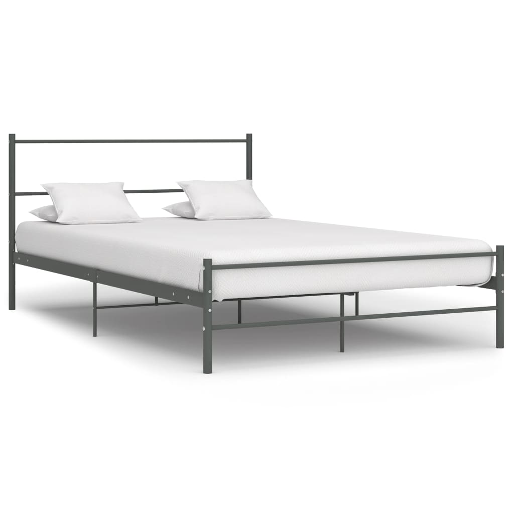 vidaXL Bed Frame Grey Metal 120x200 cm