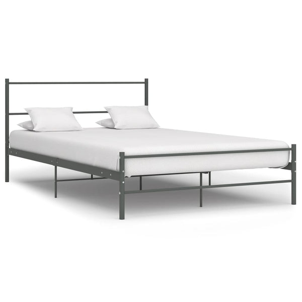 vidaXL Bed Frame Grey Metal 120x200 cm