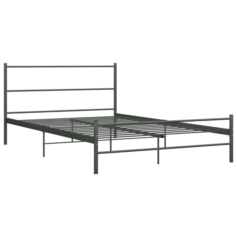 vidaXL Bed Frame Grey Metal 120x200 cm