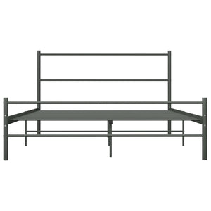 vidaXL Bed Frame Grey Metal 120x200 cm