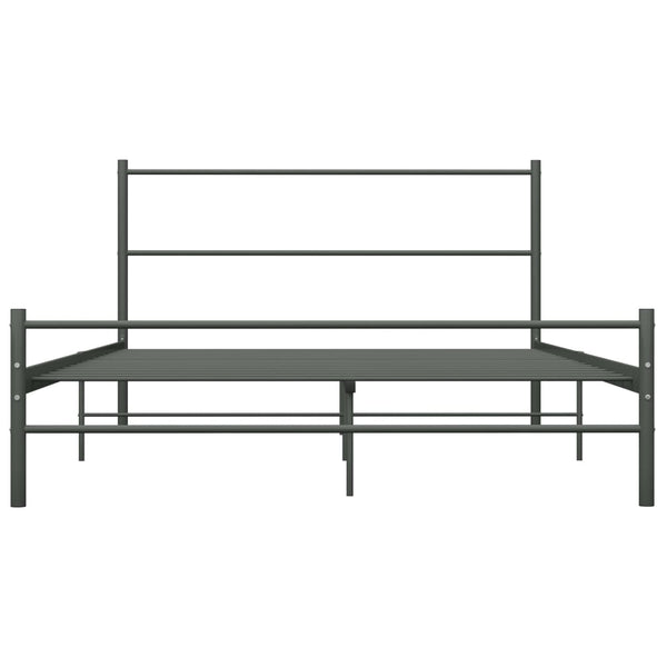 vidaXL Bed Frame Grey Metal 120x200 cm