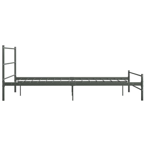 vidaXL Bed Frame Grey Metal 120x200 cm