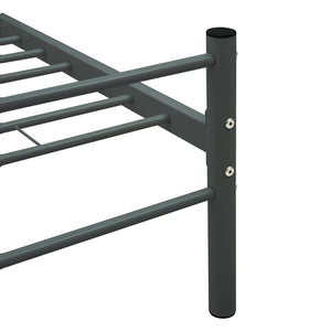 vidaXL Bed Frame Grey Metal 120x200 cm
