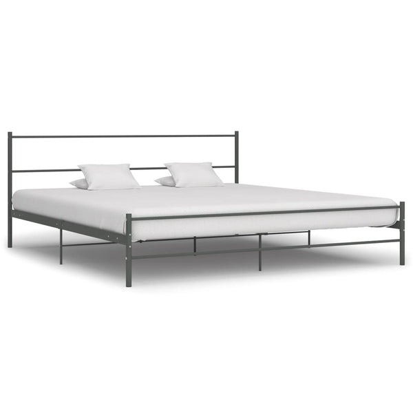 vidaXL Bed Frame Gray Metal 200×200 cm
