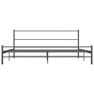 vidaXL Bed Frame Gray Metal 200×200 cm