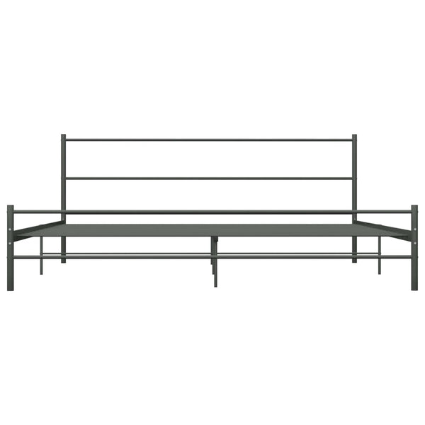vidaXL Bed Frame Gray Metal 200×200 cm