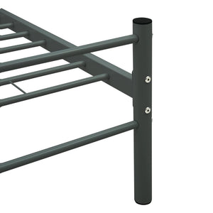 vidaXL Bed Frame Gray Metal 200×200 cm