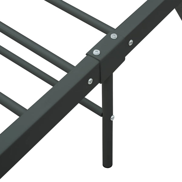vidaXL Bed Frame Gray Metal 200×200 cm