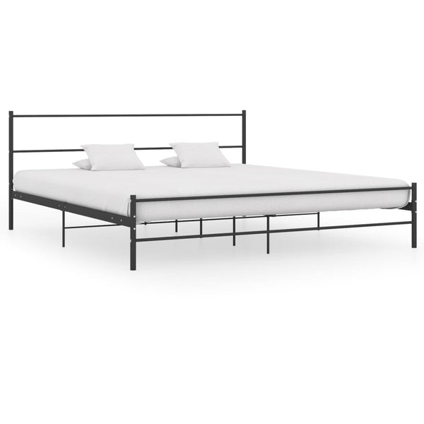 vidaXL Bed Frame Black Metal 180x200 cm