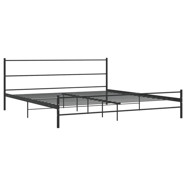 vidaXL Bed Frame Black Metal 180x200 cm