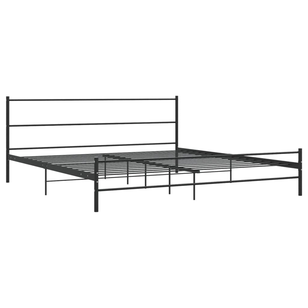 vidaXL Bed Frame Black Metal 180x200 cm