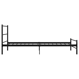vidaXL Bed Frame Black Metal 100 x 200 cm