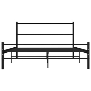 vidaXL Bed Frame Black Metal 120x200 cm