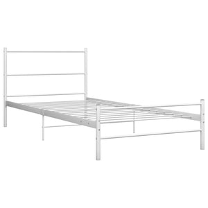 vidaXL Bed White Metal 90x200 cm
