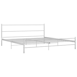 vidaXL Bed Frame White Metal 180x200 cm