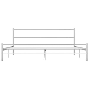 vidaXL Bed Frame White Metal 180x200 cm