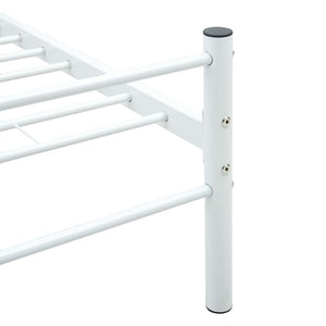 vidaXL Bed Frame White Metal 180x200 cm