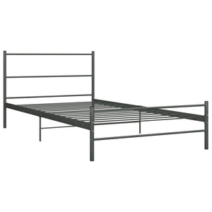 vidaXL Bed Frame Grey Metal 90x200 cm