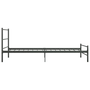 vidaXL Bed Frame Grey Metal 90x200 cm