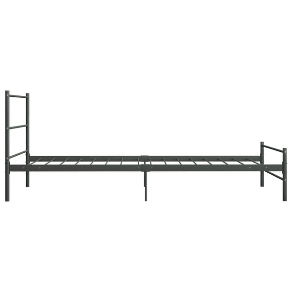 vidaXL Bed Frame Grey Metal 90x200 cm