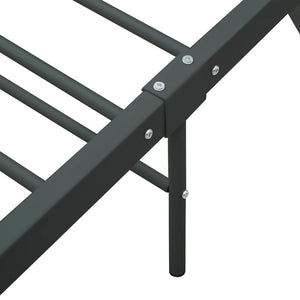vidaXL Bed Frame Grey Metal 90x200 cm
