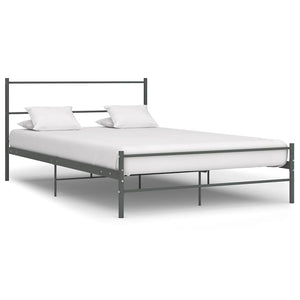 vidaXL Bed Frame Grey Metal 160×200 cm