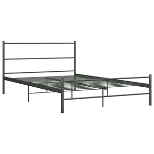 vidaXL Bed Frame Grey Metal 160×200 cm