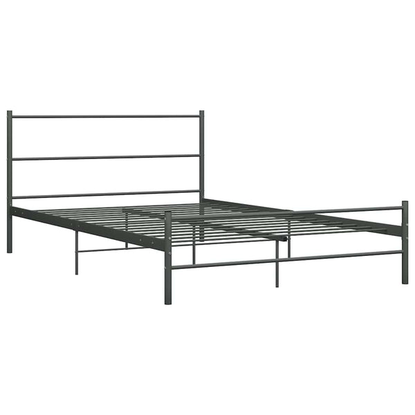 vidaXL Bed Frame Grey Metal 160×200 cm