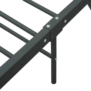 vidaXL Bed Frame Grey Metal 160×200 cm