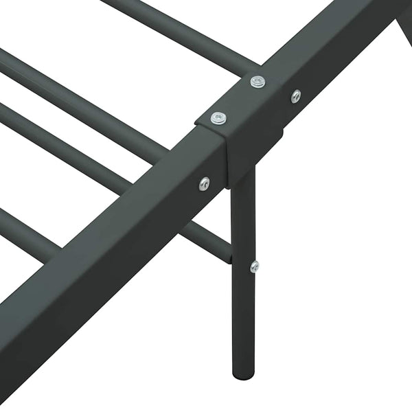 vidaXL Bed Frame Grey Metal 160×200 cm
