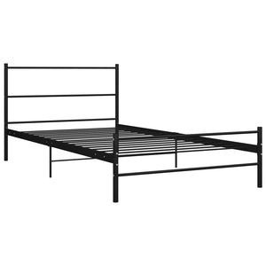 vidaXL Bed Frame Black Metal 90x200 cm